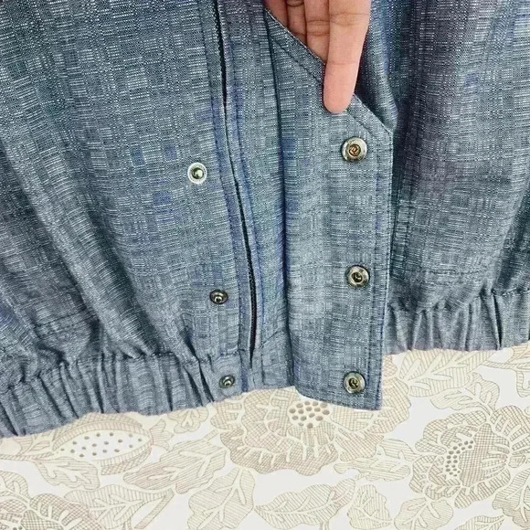 Derek Lam Full Zip Hooded Cap sleeve Jacket Women's L 1742 - Picture 3 of 9